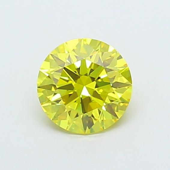 1.09 Ct. Fancy Vivid Yellow Round Lab Grown Diamond