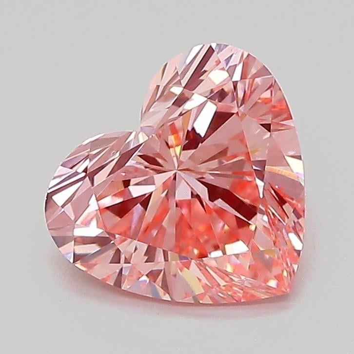 1.56 Ct. Fancy Vivid Pink Heart Lab Grown Diamond