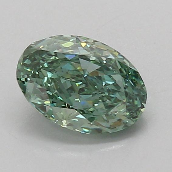 1.01 Ct. Fancy Vivid Green Oval Lab Grown Diamond