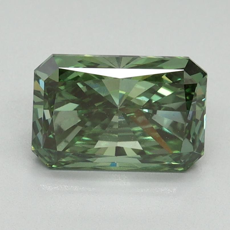 1.54 Ct. Fancy Vivid Green Radiant Lab Grown Diamond