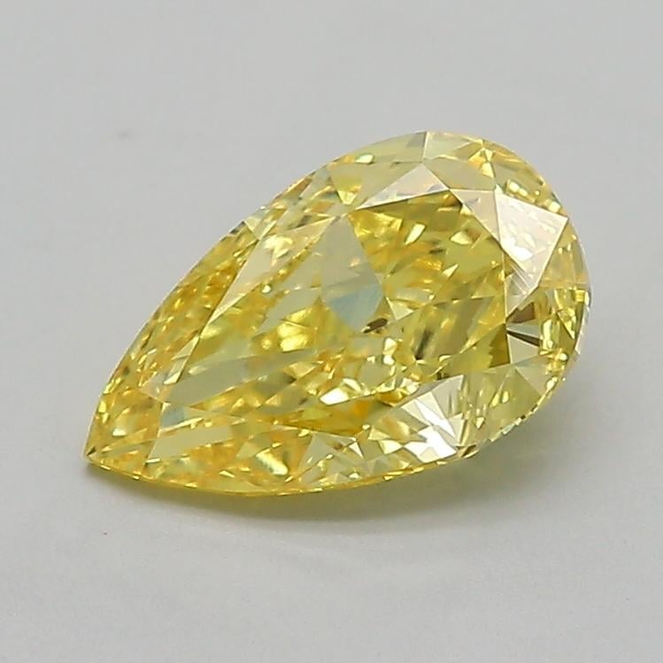1.59 Ct. Fancy Vivid  Yellow Pear Lab Grown Diamond