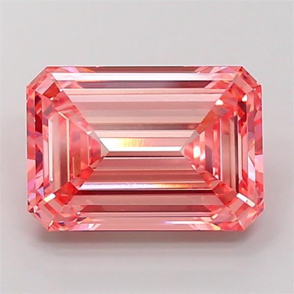 4.71 Ct. Fancy Vivid Pink Emerald Lab Grown Diamond