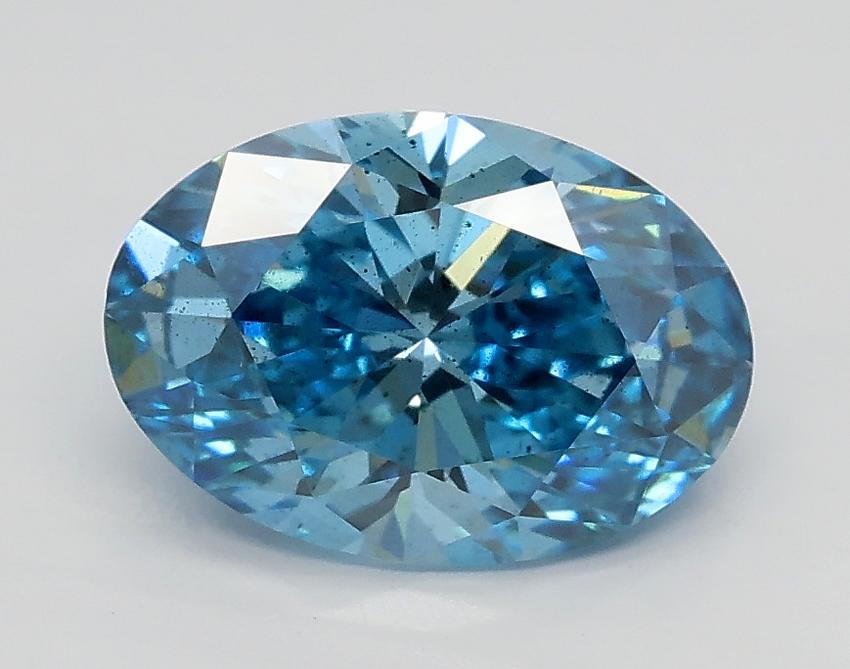 1.50 Ct. Fancy Vivid Blue Oval Lab Grown Diamond