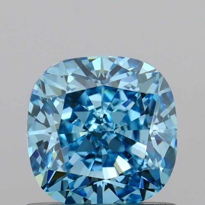 1.00 Ct. Fancy Vivid Blue Cushion Lab Grown Diamond