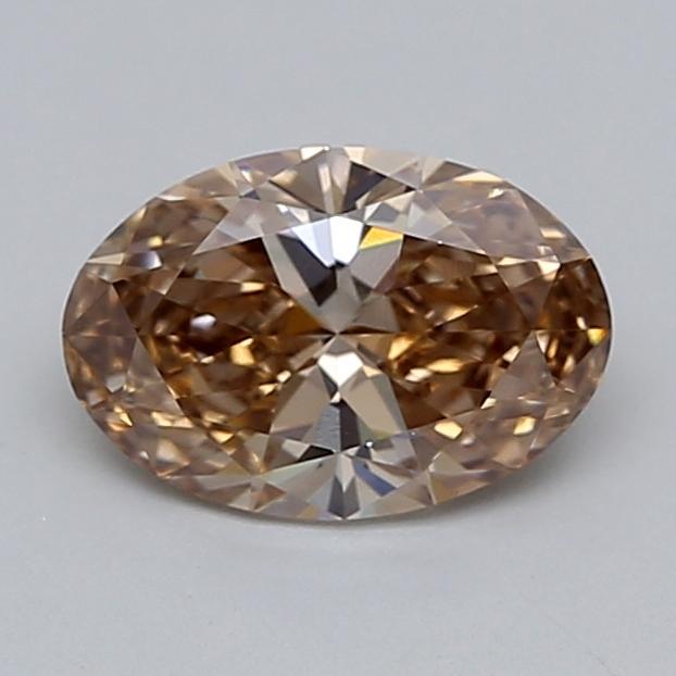 1.10 Ct. Light  Brown Oval Lab Grown Diamond