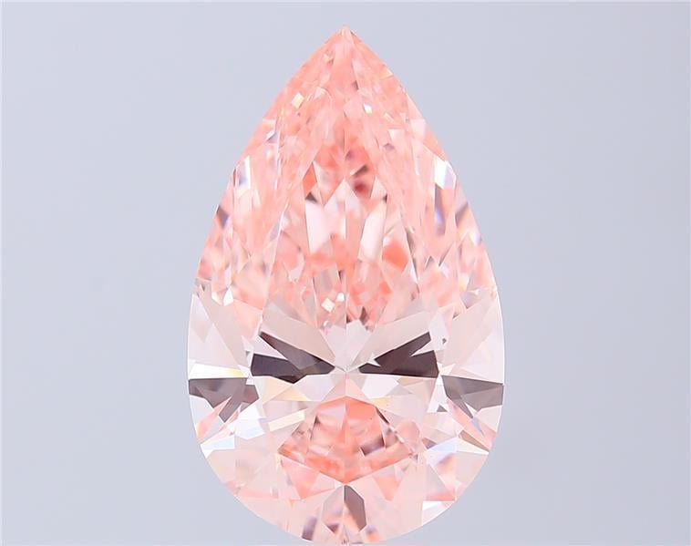 10.01 Ct. Fancy Intense Pink Pear Lab Grown Diamond