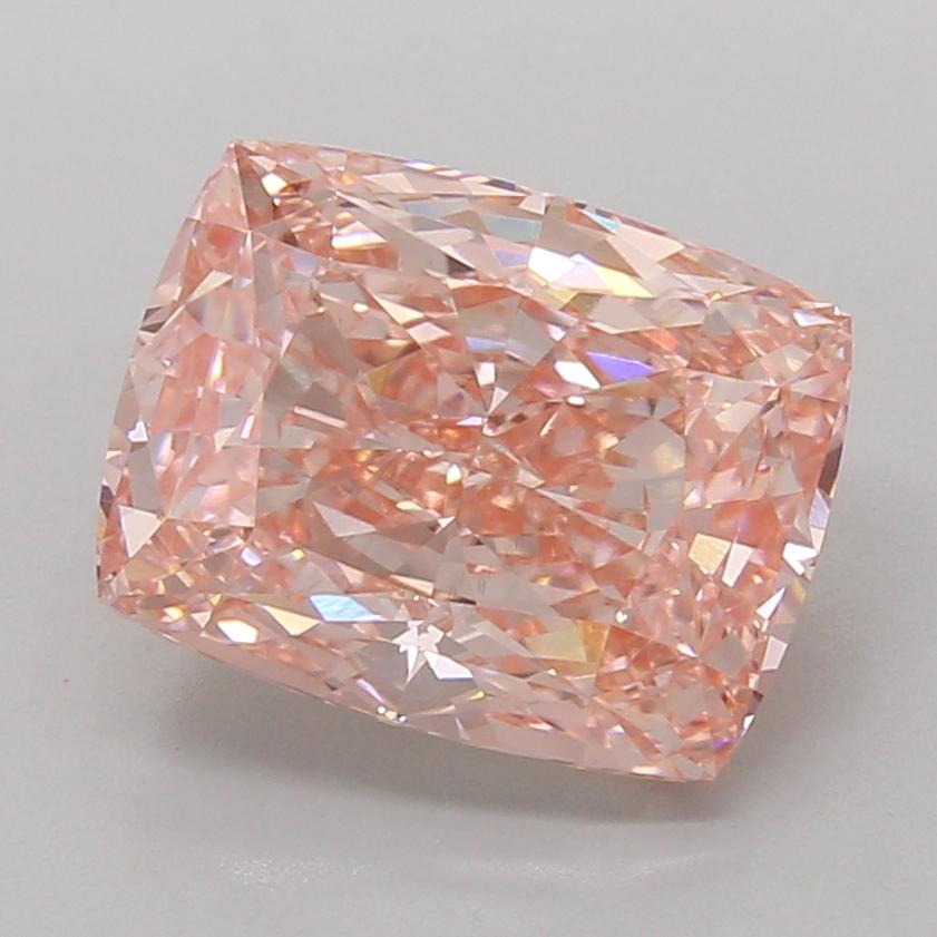 5.08 Ct. Fancy Vivid Pink Cushion Lab Grown Diamond