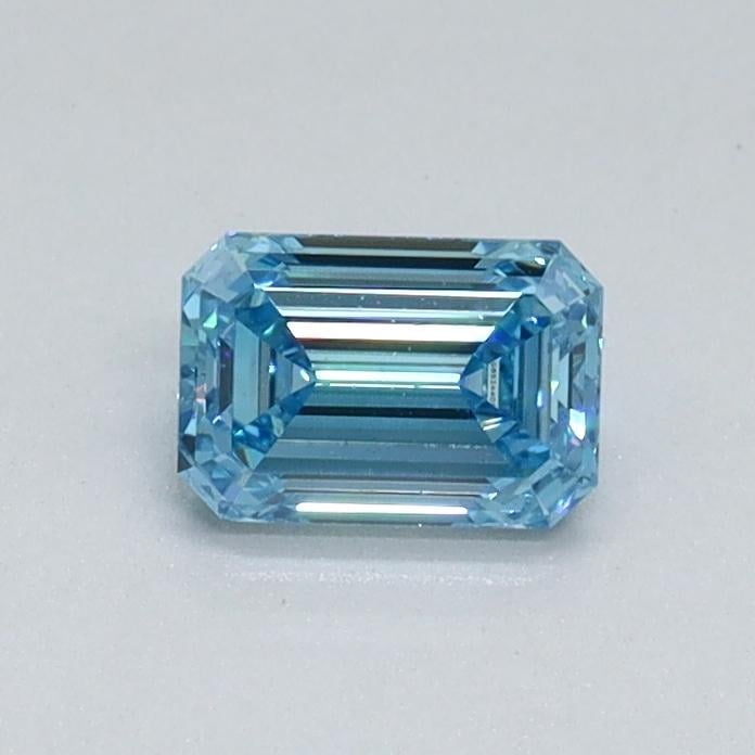 0.40 Ct. Fancy Vivid Malibu Blue Emerald Lab Grown Diamond