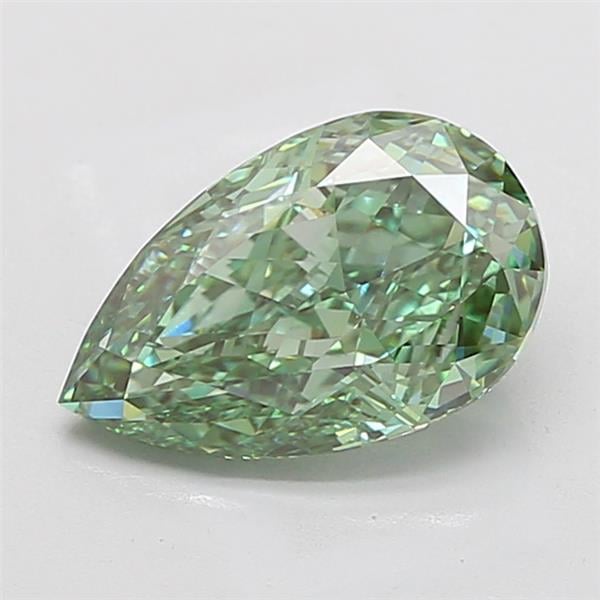 4.01 Ct. Fancy Vivid Green Pear Lab Grown Diamond