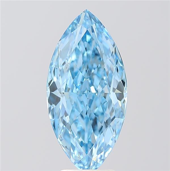 4.20 Ct. Fancy Vivid Blue Marquise Lab Grown Diamond