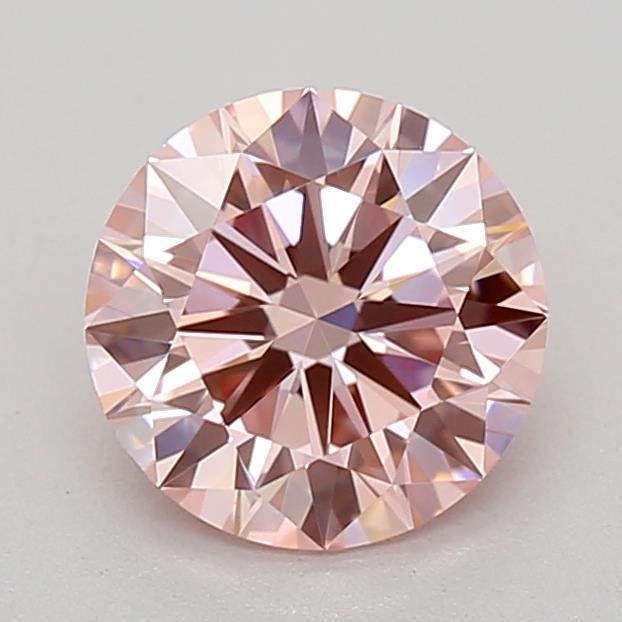 0.63 Ct. Fancy Vivid Pink Round Lab Grown Diamond