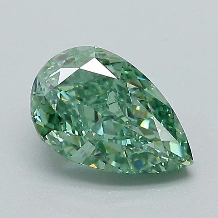 1.07 Ct. Fancy Vivid Green Pear Lab Grown Diamond