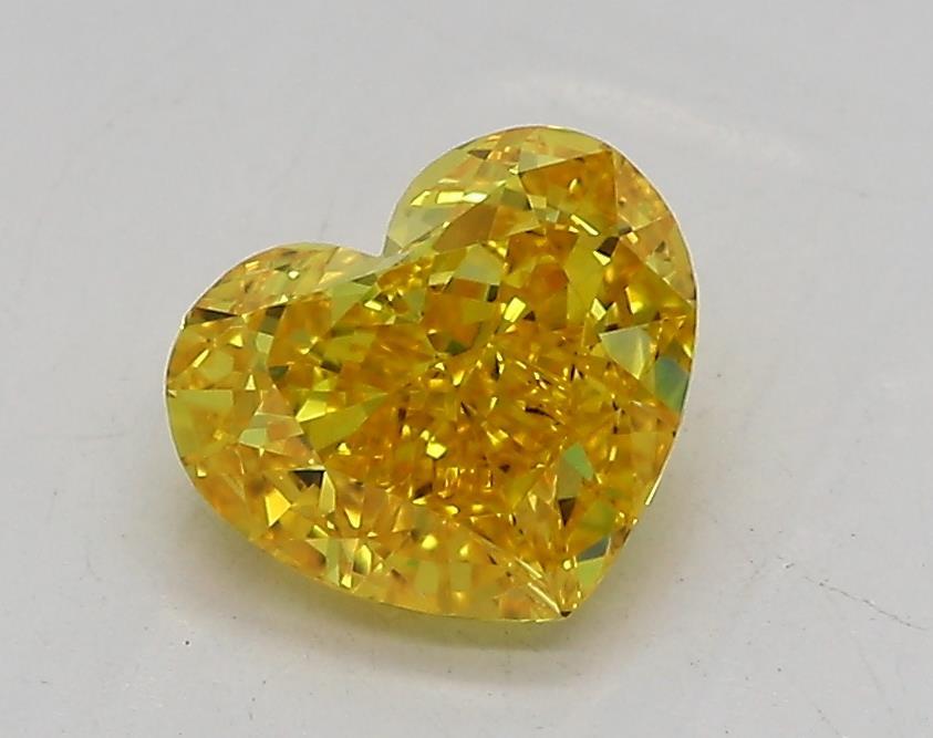 1.12 Ct. Fancy Vivid Yellow Heart Lab Grown Diamond