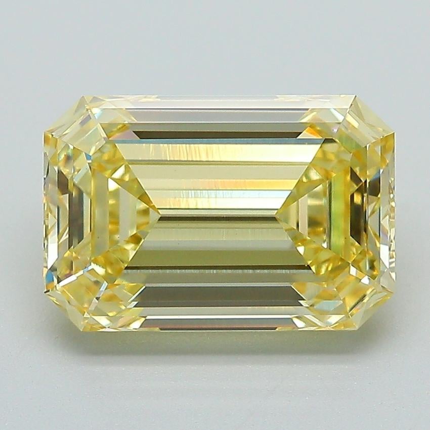 4.21 Ct. Fancy Intense Yellow Emerald Lab Grown Diamond