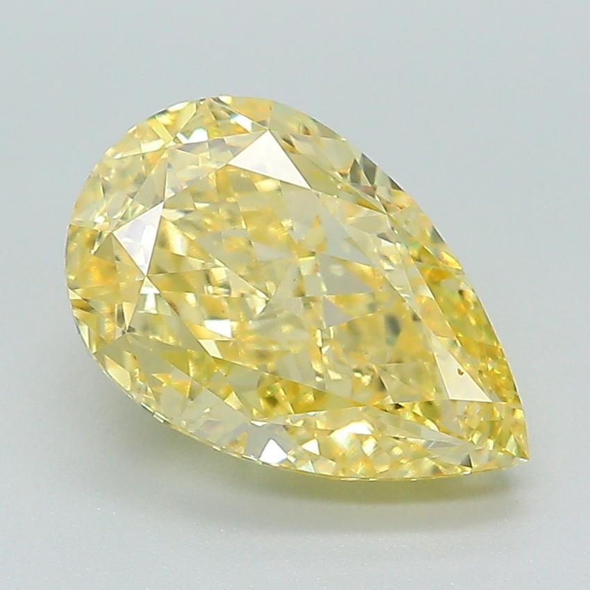 3.09 Ct. Fancy Intense Yellow Pear Lab Grown Diamond