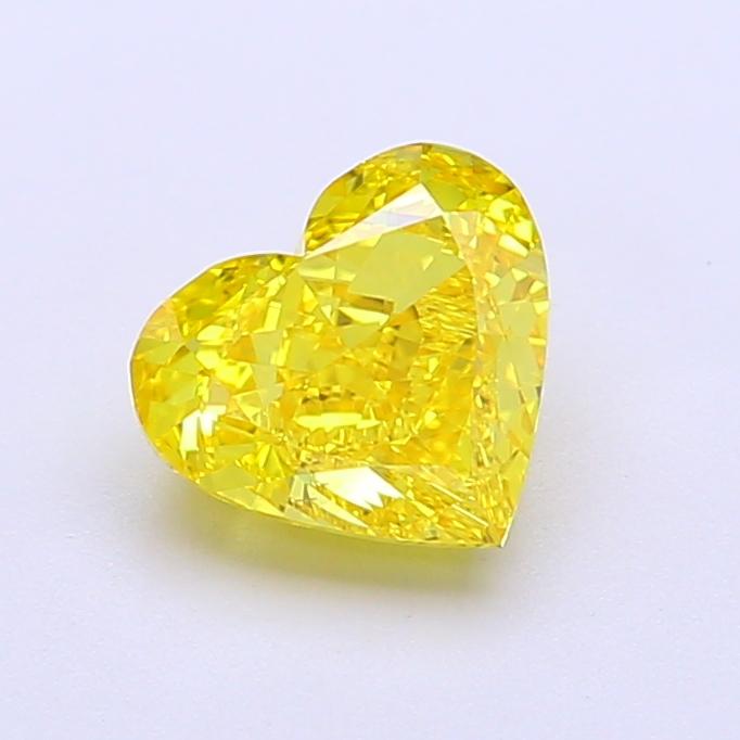 1.27 Ct. Fancy Vivid Yellow Heart Lab Grown Diamond