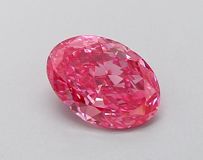 1.08 Ct. Fancy Vivid  Pink Oval Lab Grown Diamond