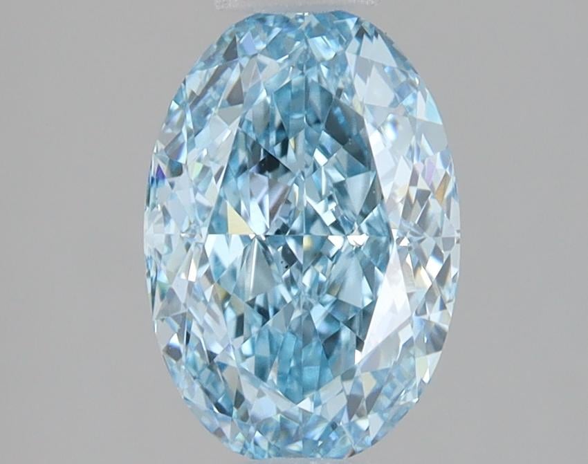 2.03 Ct. Fancy Intense Blue Oval Lab Grown Diamond