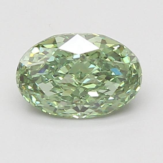 1.03 Ct. Fancy Vivid Green Oval Lab Grown Diamond