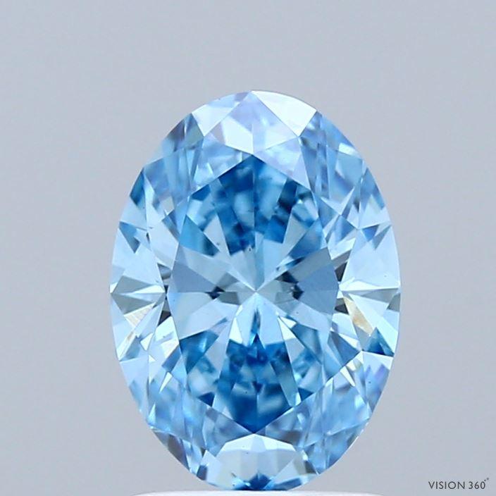 1.46 Ct. Fancy Vivid Blue Oval Lab Grown Diamond