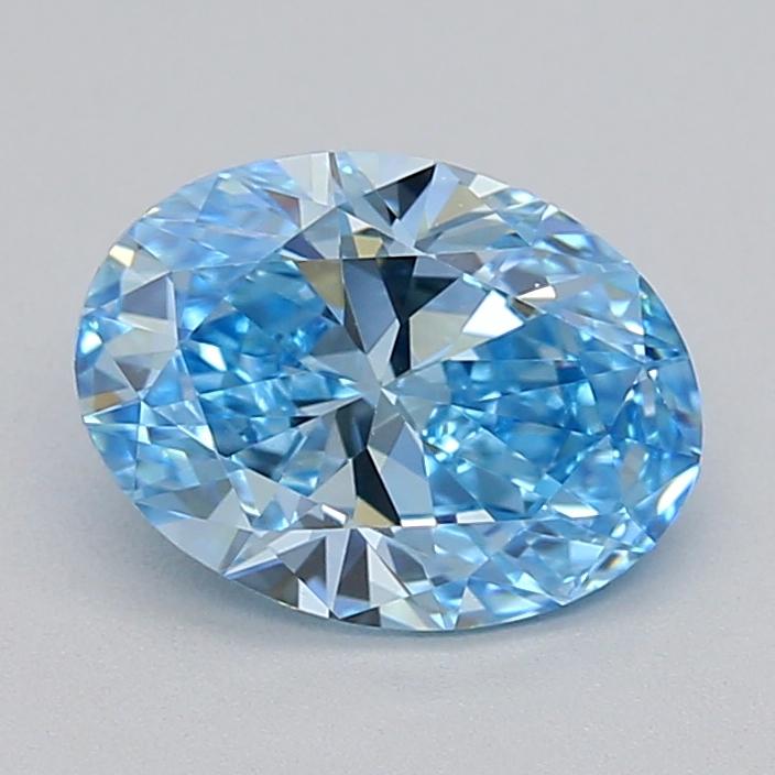 1.05 Ct. Fancy Vivid  Blue Oval Lab Grown Diamond