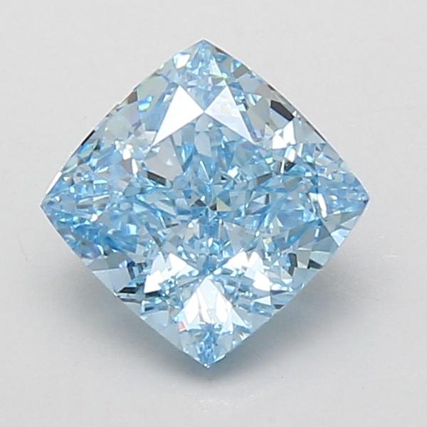 1.55 Ct. Fancy Vivid Blue Cushion Lab Grown Diamond
