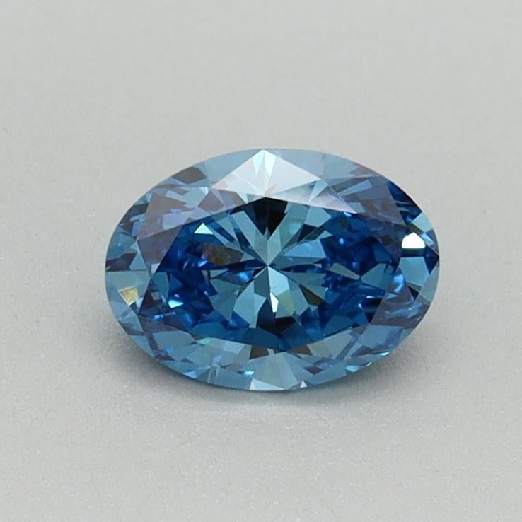 0.54 Ct. Fancy Vivid Blue Oval Lab Grown Diamond