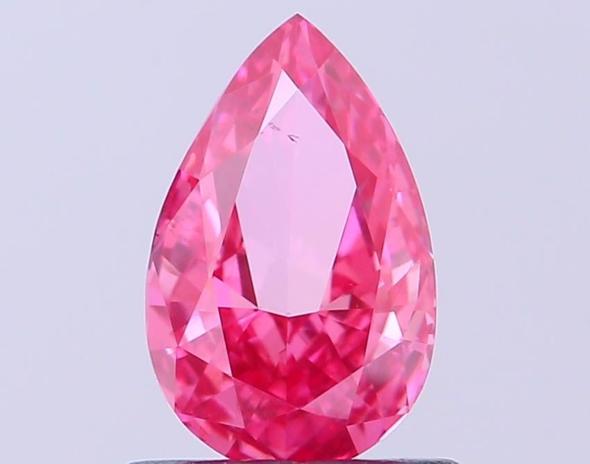0.76 Ct. Fancy Vivid Pink Pear Lab Grown Diamond