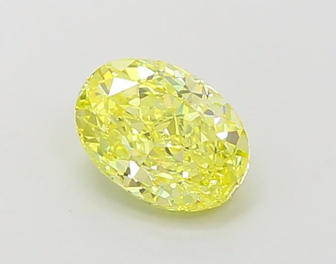 1.02 Ct. Fancy Vivid  Yellow Oval Lab Grown Diamond