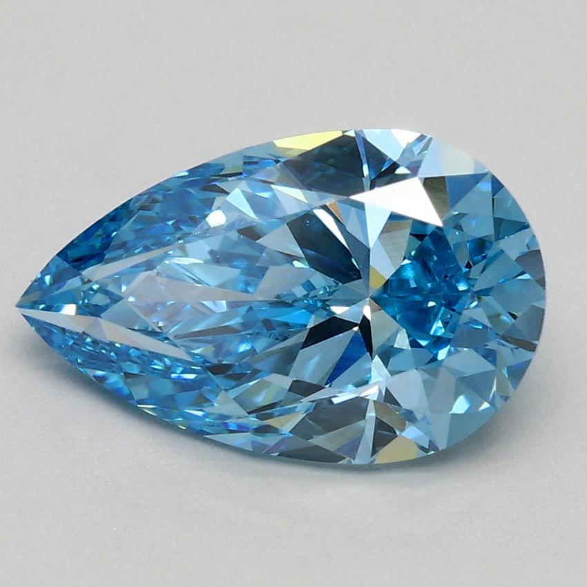 1.55 Ct. Fancy Vivid Blue Pear Lab Grown Diamond
