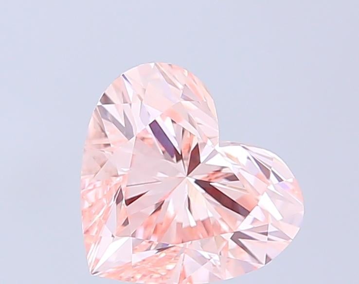 2.03 Ct. Fancy Intense  Pink Heart Lab Grown Diamond