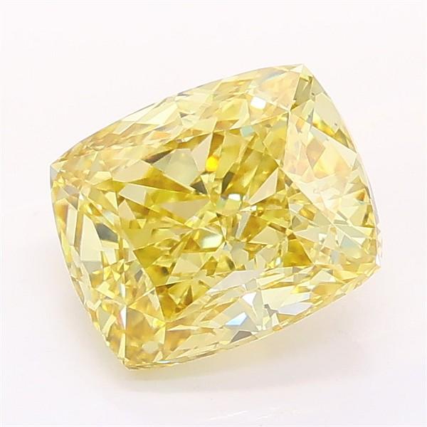 2.01 Ct. Fancy Intense Yellow Cushion Lab Grown Diamond