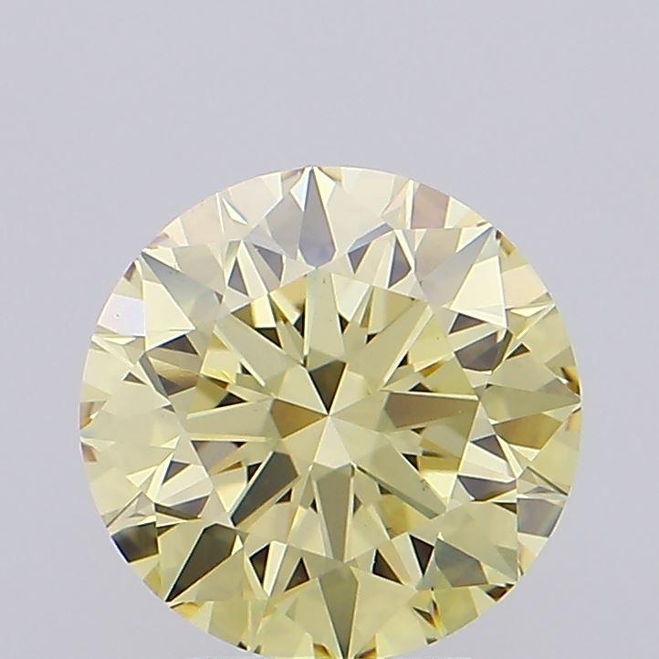 3.12 Ct. Fancy Intense Yellow Round Lab Grown Diamond