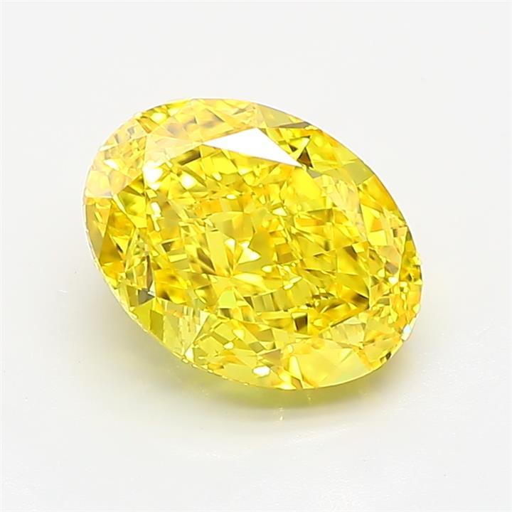 2.24 Ct. Fancy Vivid Yellow Oval Lab Grown Diamond