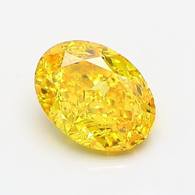 1.06 Ct. Fancy Vivid Yellow Oval Lab Grown Diamond