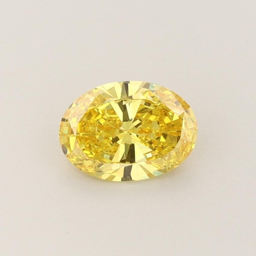 1.01 Ct. Fancy Vivid Yellow Oval Lab Grown Diamond