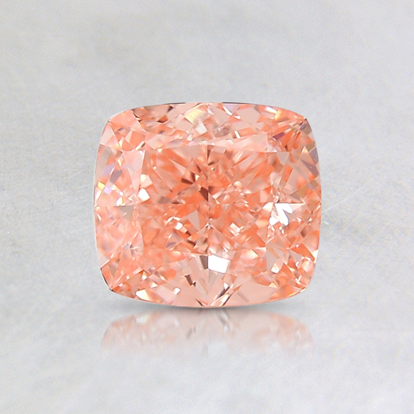 1.13 Ct. Fancy Intense Orangy Pink Cushion Lab Created Diamond