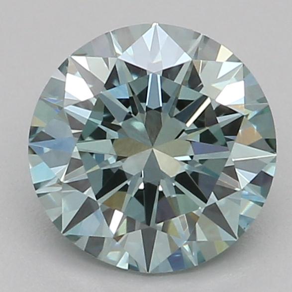 0.70 Ct. Fancy Vivid Green Round Lab Grown Diamond