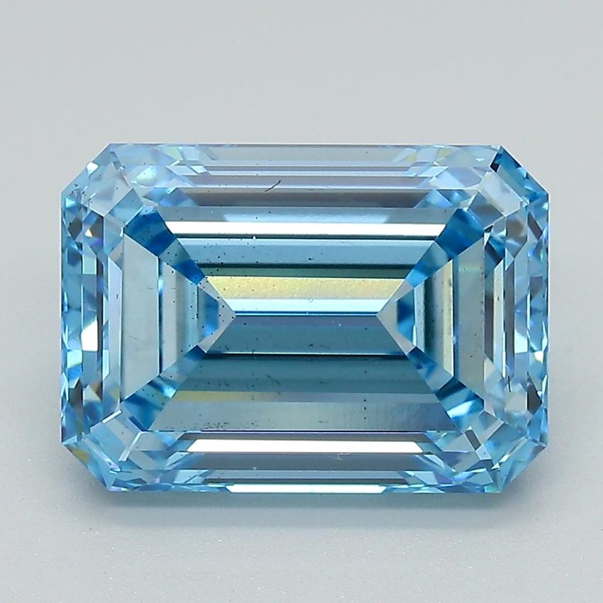 5.34 Ct. Fancy Intense Blue Emerald Lab Grown Diamond