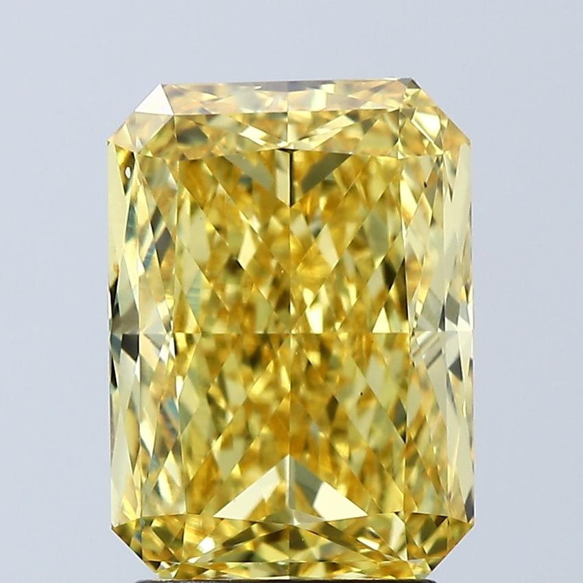 3.06 Ct. Fancy Vivid Yellow Radiant Lab Grown Diamond