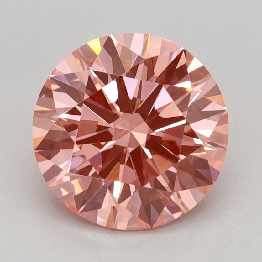 1.56 Ct. Fancy Vivid Pink Round Lab Grown Diamond
