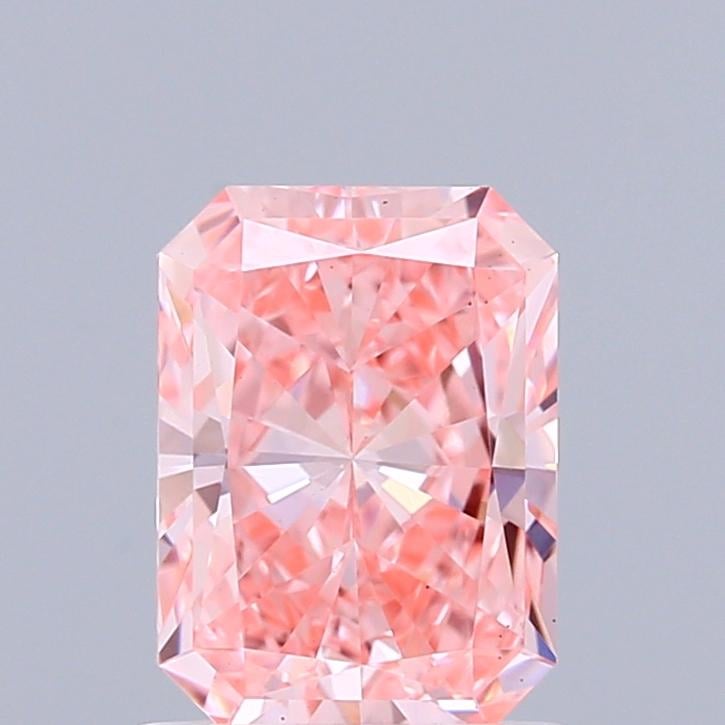 0.97 Ct. Fancy Vivid Pink Radiant Lab Grown Diamond