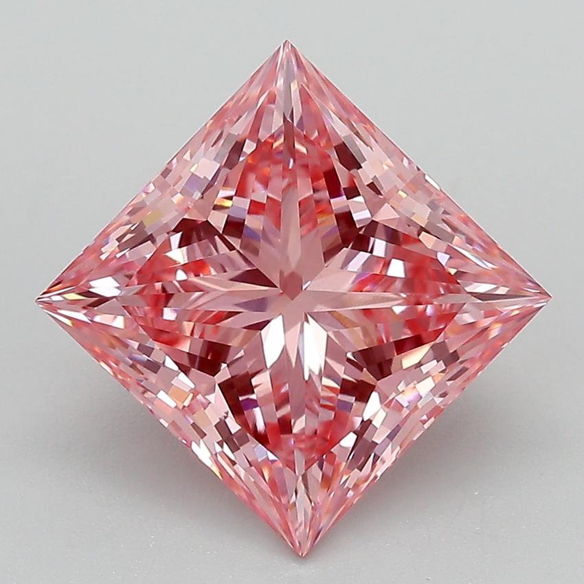 4.24 Ct. Fancy Vivid Pink Princess Lab Grown Diamond