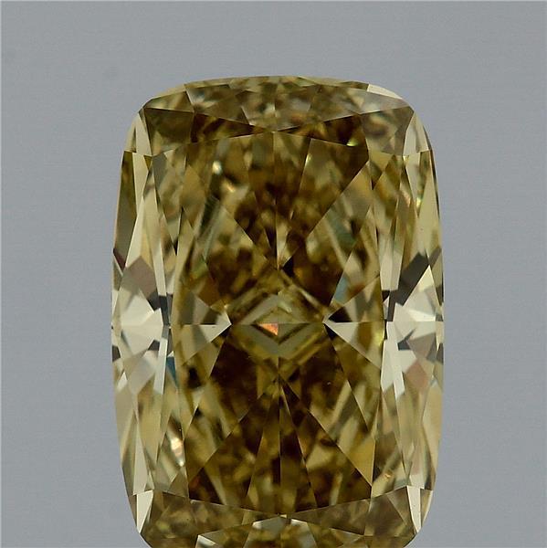 4.20 Ct. Fancy Vivid Yellow Cushion Lab Grown Diamond