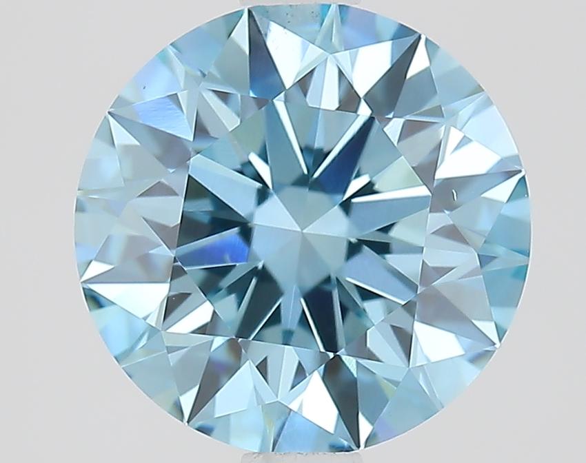 2.09 Ct. Fancy Vivid Blue Round Lab Grown Diamond