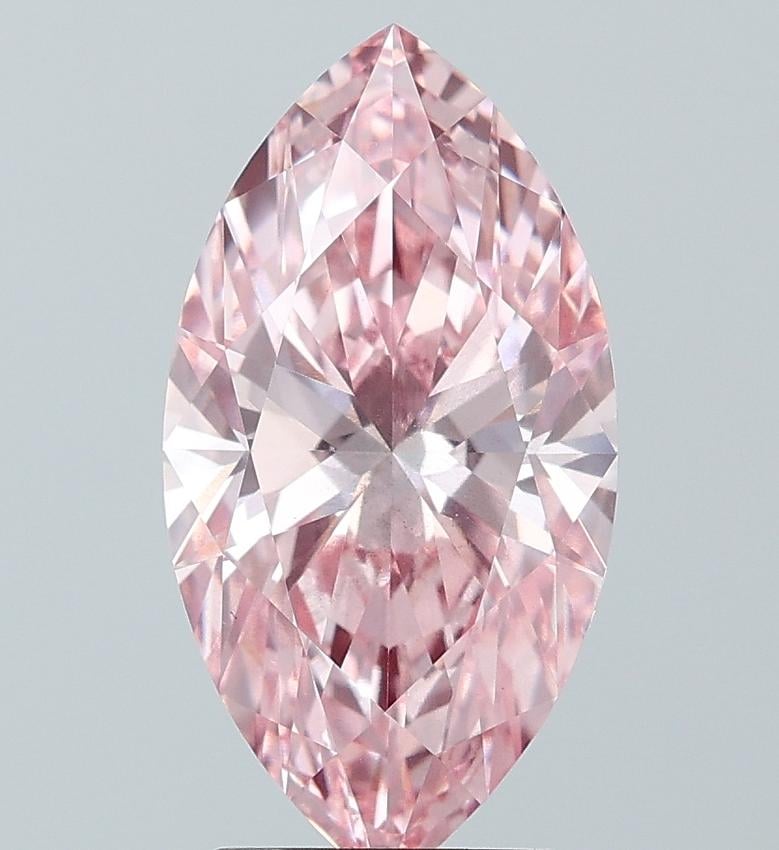 3.09 Ct. Fancy Vivid Pink Marquise Lab Grown Diamond