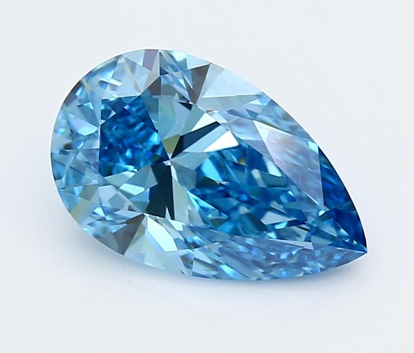 2.59 Ct. Fancy Vivid  Blue Pear Lab Grown Diamond