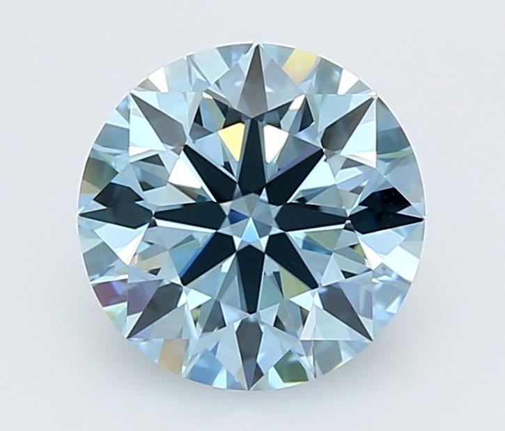 3.00 Ct. Fancy Vivid  Blue Round Lab Grown Diamond