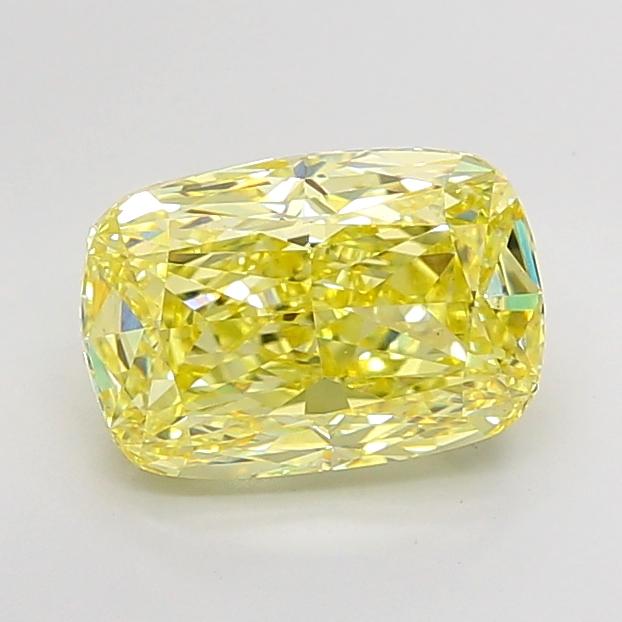 5.03 Ct. Fancy Intense None Yellow Cushion Lab Grown Diamond