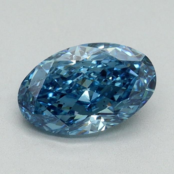 0.80 Ct. Fancy Vivid Blue Oval Lab Grown Diamond